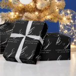 Elegant Minimalist Custom Wedding Monogram Black Wrapping Paper<br><div class="desc">Celebrate love with this personalized wrapping paper featuring your initials,  names,  and special date. Perfect for weddings,  anniversaries,  and romantic gifts. The elegant design adds a stylish and sentimental touch. Fully customizable to match your vision!</div>