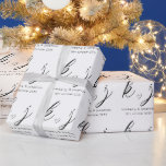 Elegant Minimalist Custom Wedding Monogram Wrapping Paper<br><div class="desc">Celebrate love with this personalized wrapping paper featuring your initials,  names,  and special date. Perfect for weddings,  anniversaries,  and romantic gifts. The elegant design adds a stylish and sentimental touch. Fully customizable to match your vision!</div>