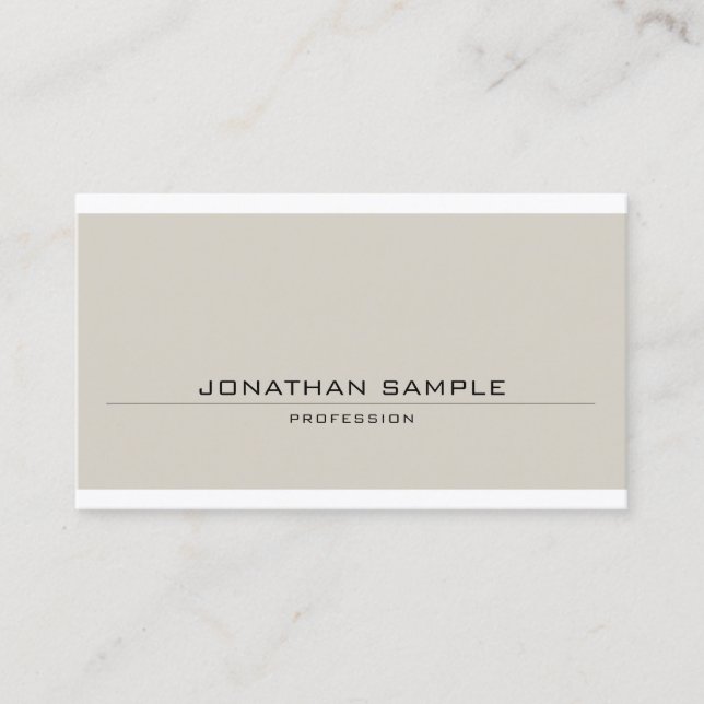 Elegant Minimalist Design Clear Modern Plain Chic Business Card (Front)