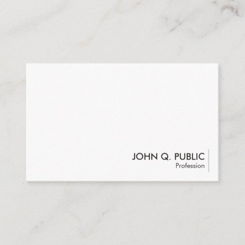 Elegant Minimalist Design Custom Template Modern Business Card