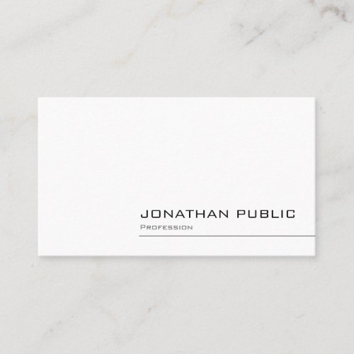 Elegant Minimalist Design Trendy Plain Modern Business Card