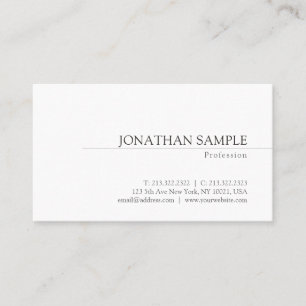 Elegant Minimalist Design Trendy Plain Modern Business Card