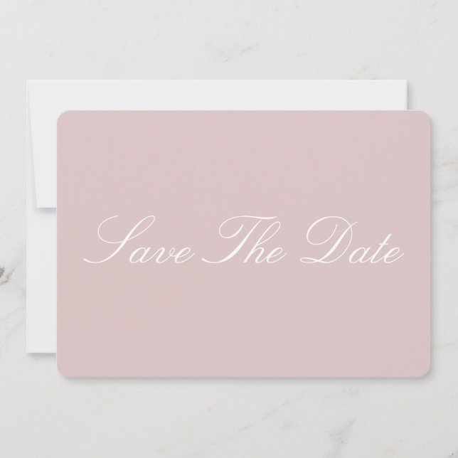 Elegant Minimalist Dusky Save the date (Front)