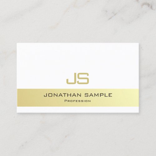 Elegant Minimalist Elite Monogram Luxury Plain Business Card