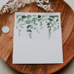 Elegant Minimalist Eucalyptus Wedding Invitation  Envelope<br><div class="desc">This elegant minimalist eucalyptus wedding invitation envelope is perfect for a modern wedding. The design features watercolor hand-drawn elegant botanical eucalyptus branches and leaves.

Personalize the envelope flap with your return address.</div>