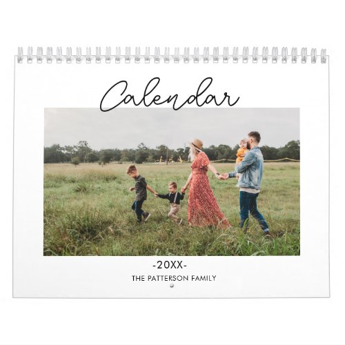 Elegant Minimalist Family 2023 Photo Calendar 