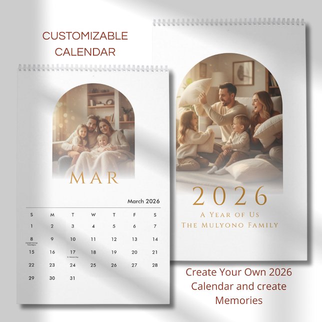 Elegant Minimalist Family Photo Calendar 2026 (Creator Uploaded)