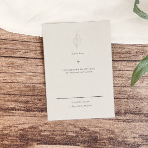 Elegant Minimalist Floral Wedding RSVP Card