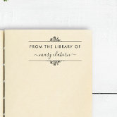 From The Library Of, Simple Modern Book Stamp