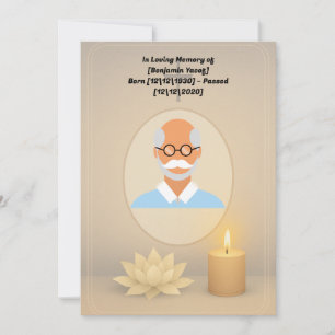 Elegant Minimalist Funeral Card Design
