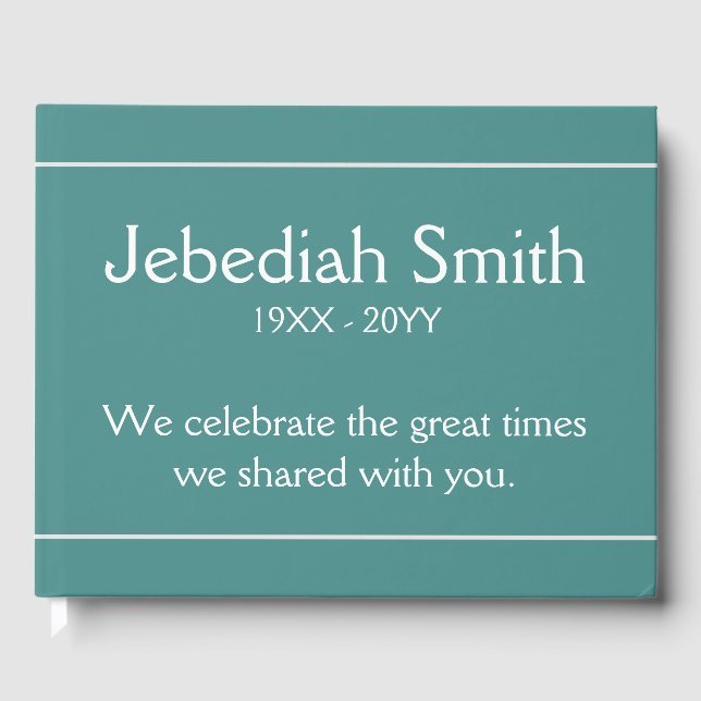 Elegant & Minimalist Funeral Guest Book (Front)