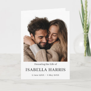 Elegant Minimalist Funeral Service Design Program