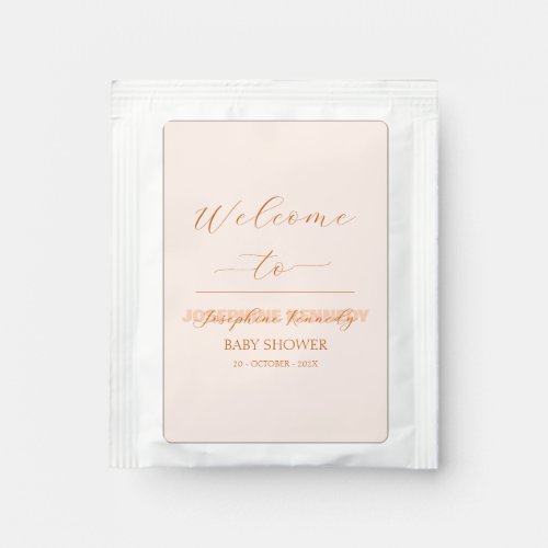 Elegant Minimalist Gender Neutral Baby Shower Tea Bag Drink Mix