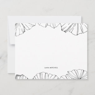 Elegant minimalist Ginkgo Biloba Note Card
