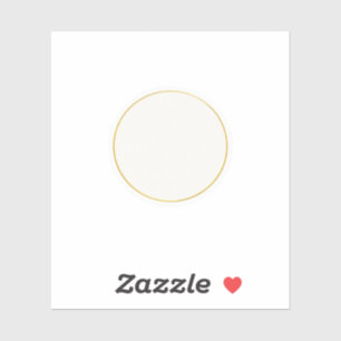 Elegant Minimalist Gold Circle Wedding Favor Stick Sticker