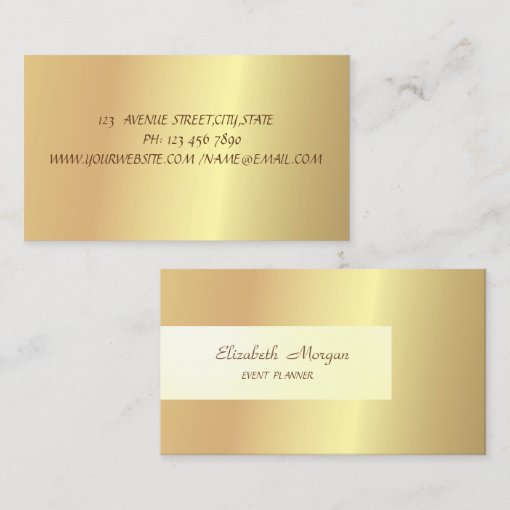 Elegant Minimalist , Gold, Simple Business Card | Zazzle