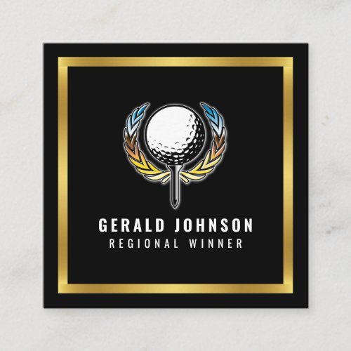Elegant Minimalist Golf Design Square Business Card