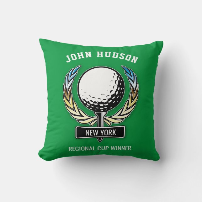 Elegant Minimalist Golf Design Throw Pillow (Front)