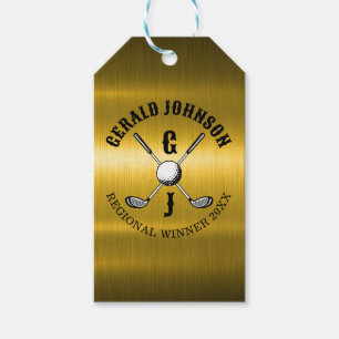 Elegant Minimalist Golf Monogram Design Gift Tags