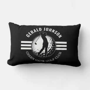 Elegant Minimalist Golfer Design Lumbar Pillow