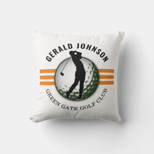 Elegant Minimalist Golfer Design Throw Pillow
