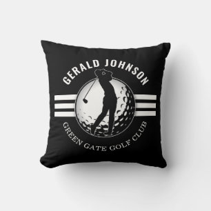 Elegant Minimalist Golfer Design Throw Pillow
