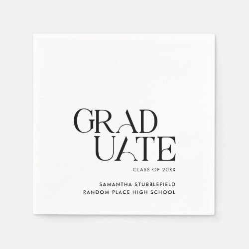Elegant Minimalist Graduation 2024 Party Paper Napkins