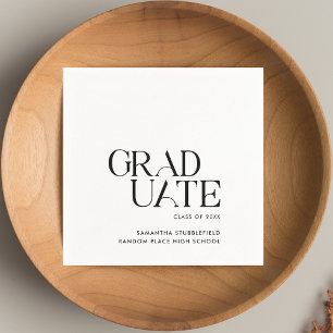 Elegant Minimalist Graduation 2025 Party Paper Napkins