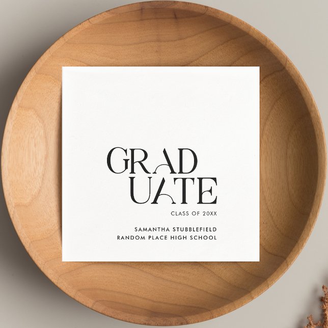 Elegant Minimalist Graduation 2025 Party Paper Napkins (Elegant Minimalist Graduation 2025 Party Paper Napkins)