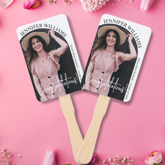 elegant minimalist graduation arch photo  hand fan (Creator Uploaded)