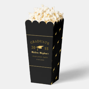 Elegant Minimalist Graduation Cap Grad Party Favor Boxes
