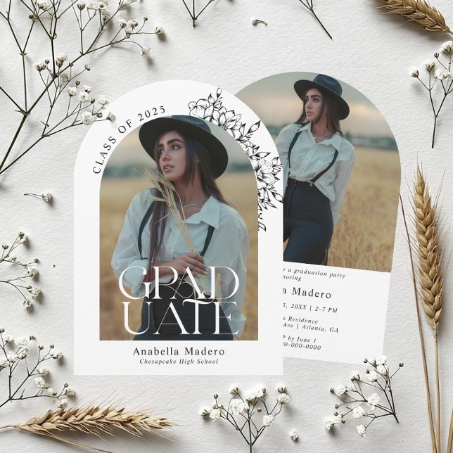 Elegant Minimalist Graduation Party Invitation (Creator Uploaded)