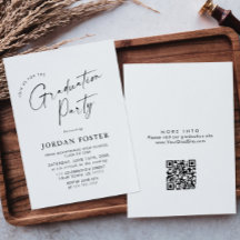 Elegant Minimalist Graduation Party QR code