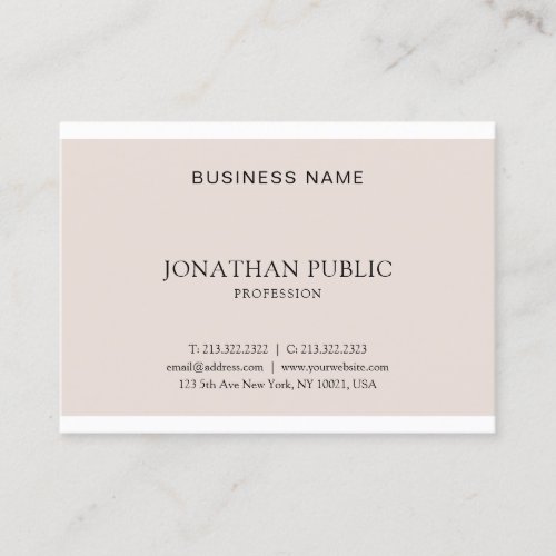 Elegant Minimalist Graphic Design Professional Business Card