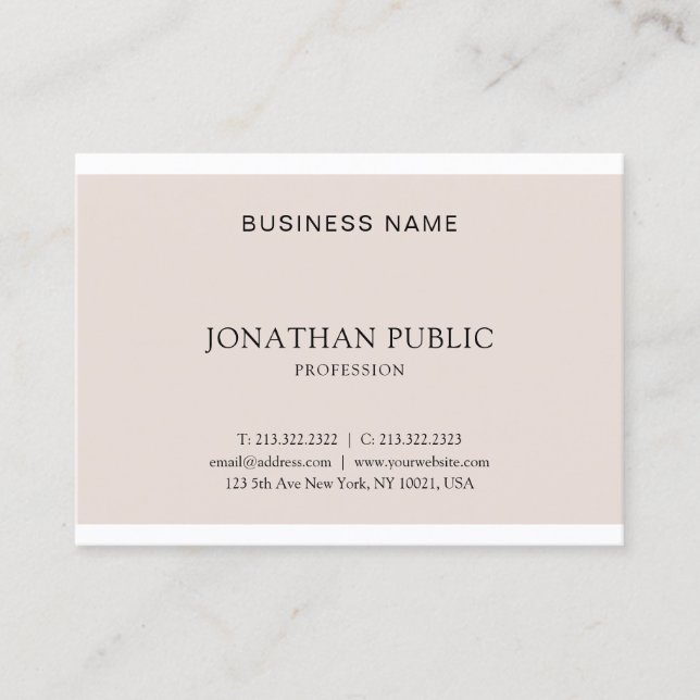 Elegant Minimalist Graphic Design Professional Business Card (Front)