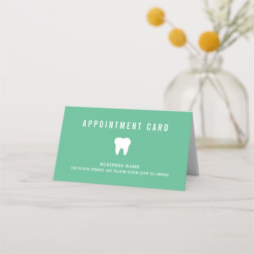 Elegant Minimalist Green White Dentist Appointment
