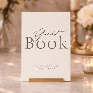Elegant Minimalist Guest Book Sign Invitation