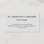 [ Thumbnail: Elegant & Minimalist Gynecologist Business Card ]