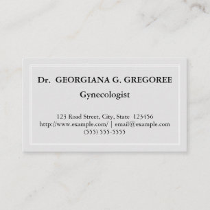 Elegant & Minimalist Gynecologist Business Card