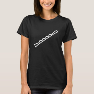 Elegant minimalist hairdresser hair pin bobby pin T-Shirt