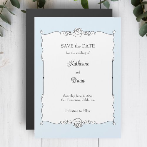 Elegant Minimalist Hand-Drawn Rose Frame