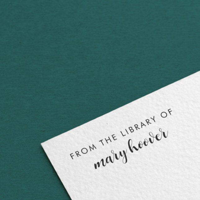 Elegant Minimalist Handwritten From The Library Of Rubber Stamp (Creator Uploaded)