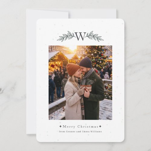 Elegant Minimalist Holiday Photo Card
