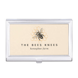 Elegant & Minimalist Honey Beekeeper Business Card Case