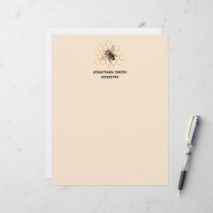 Elegant & Minimalist Honey Beekeeper Letterhead