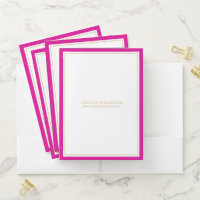 Elegant Minimalist Hot Pink Gold Custom 