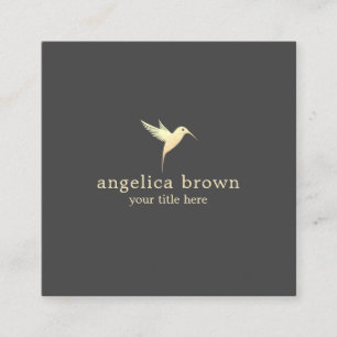 Elegant Minimalist Humming Bird Business Card