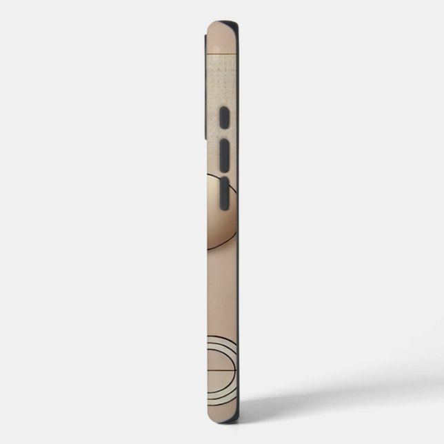 Elegant Minimalist iPhone Case - Luxury Geometric  (Back / Left)
