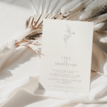 Elegant Minimalist Ivory & Olive Floral Wedding Invitation<br><div class="desc">We are always adding new designs weekly!</div>