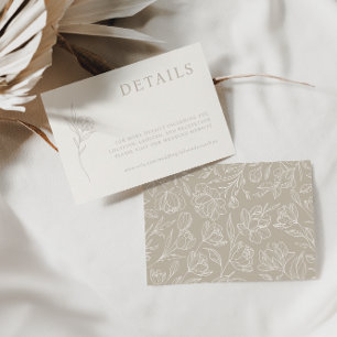 Elegant Minimalist Ivory & Taupe Detail Cards